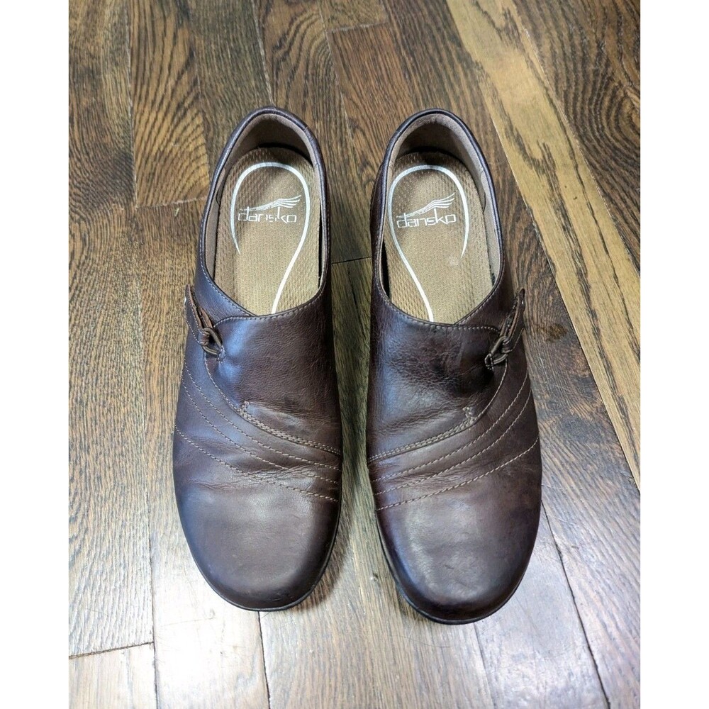 Dansko Franny Loafer Women's Size 42 Chocolate Burnished Brown Leather EUC